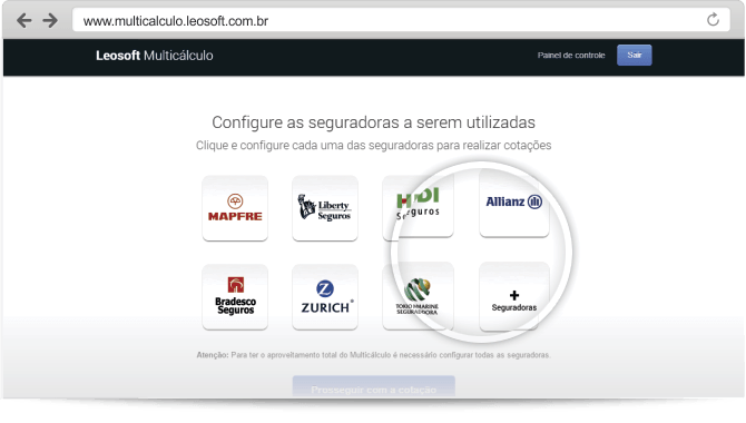 Multicálculo sistema para corretora de seguros