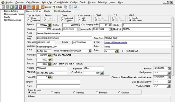 Coopcred - sistema para cooperativas de crédito